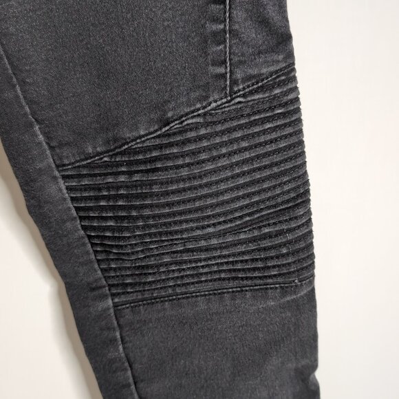 Zara Basic Denim Jeans Women's Black Low Rise Moto Skinny Jean Z1975, Size 6 - Picture 5 of 8